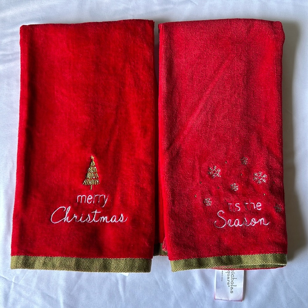 christmas hand towel 2 pc